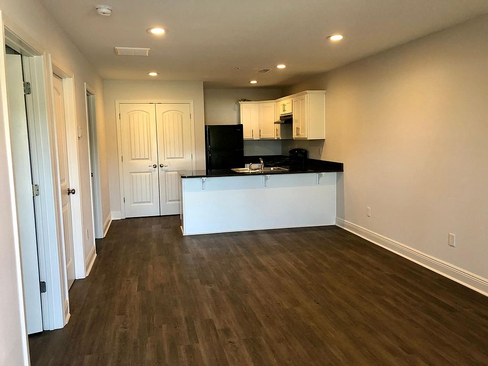 Open kitchen, living, and dining space