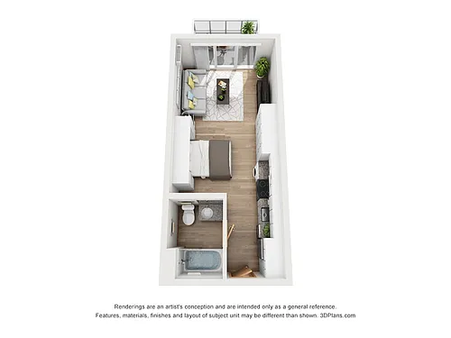 Floor plan Traveler Studio Furnished