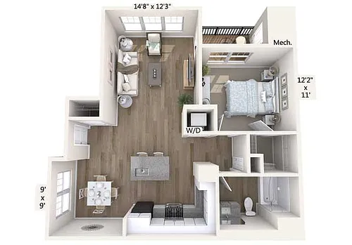 Floor plan A9-823sq-Black-4711