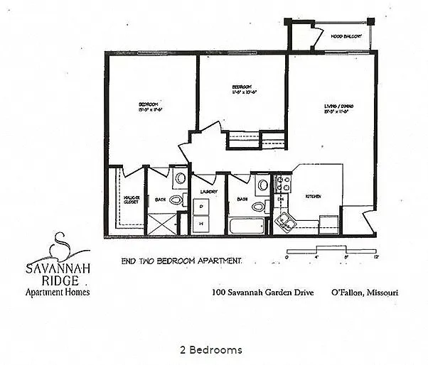 Floor plan 2 Bedroom Garden