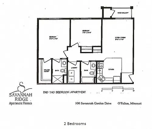 Floor plan 2 Bedroom Garden