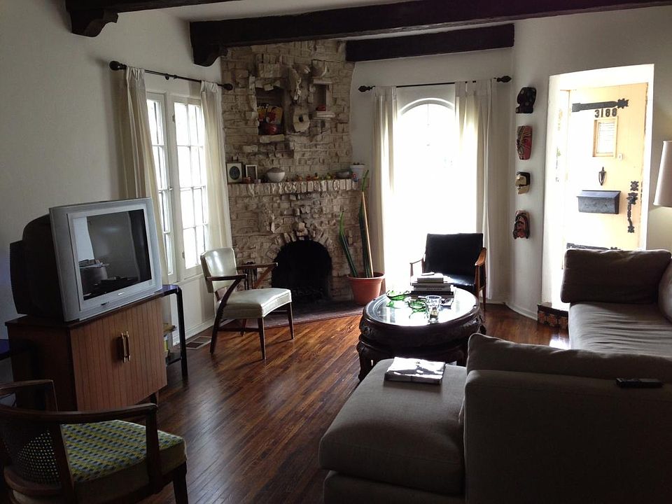 Beamed Ceiling in Living Room