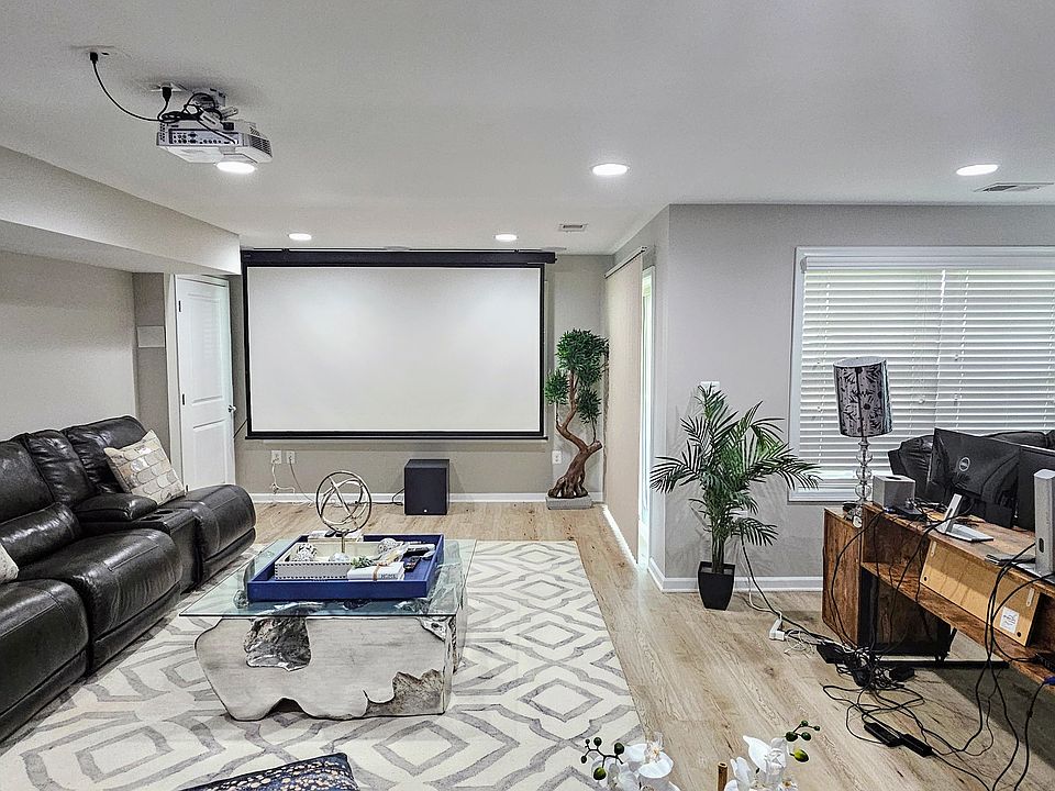 1st level view with projector and screen