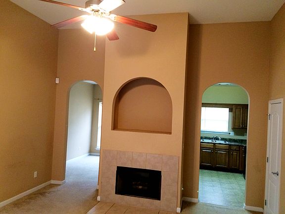 Living Room with cozy FP and tv cove