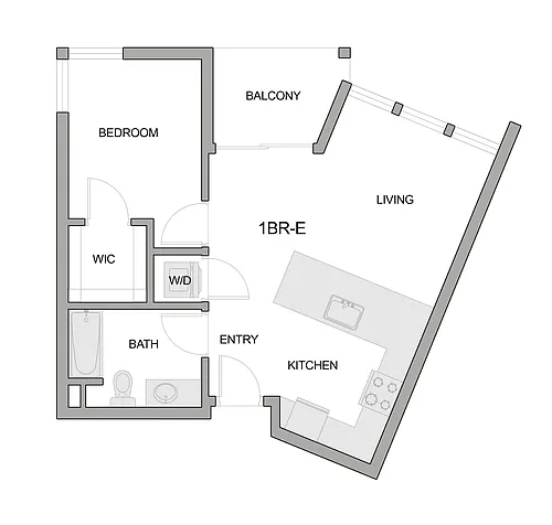 Floor plan 1br-e