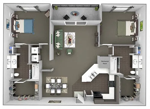 Floor plan B2 Renovated