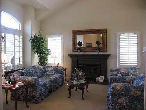 3 fireplaces.  This is living room