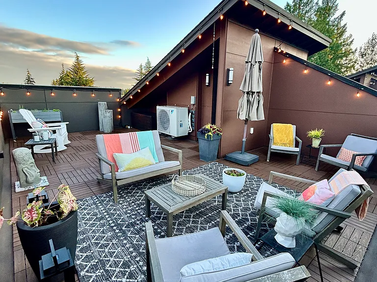 Lounge on your entertainment sized rooftop deck