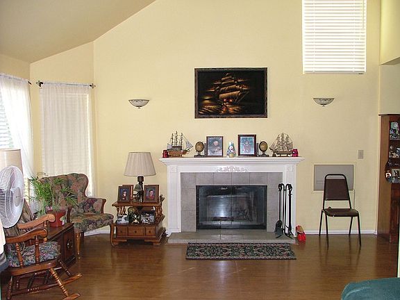 high ceiling living room