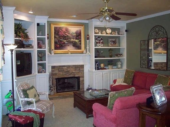 Family Room with Custom Built-ins