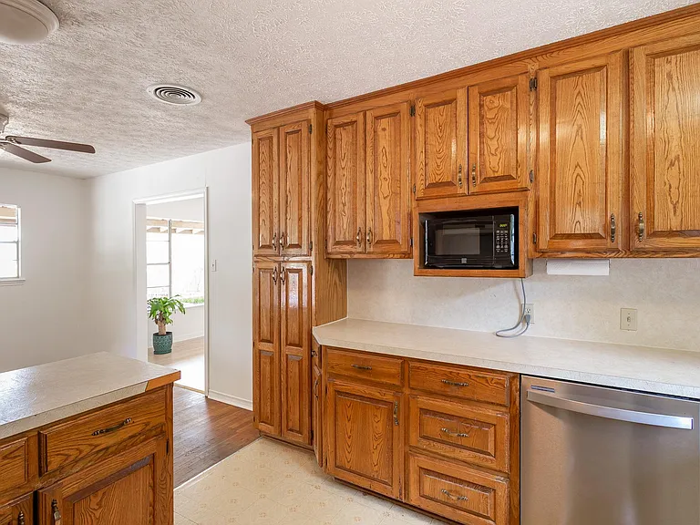 kitchen looking into dining area