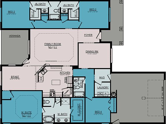 Floor Plan for Premier Series 2515 from Hyde Homes