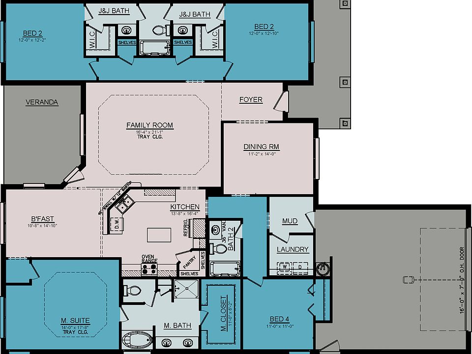 Floor Plan for Premier Series 2515 from Hyde Homes