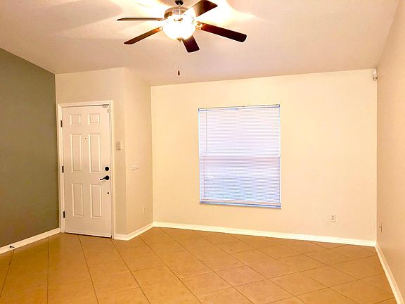 Front entrance door and living room