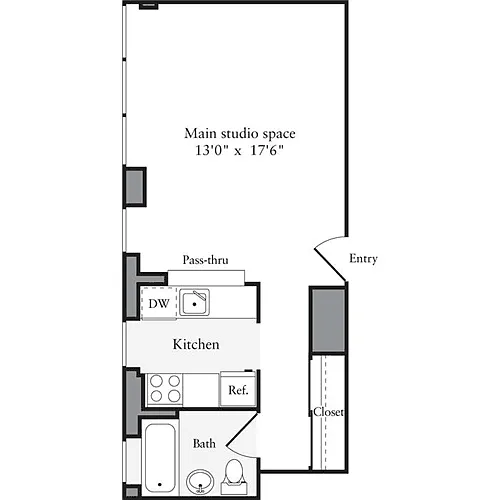 Floor plan Studio A