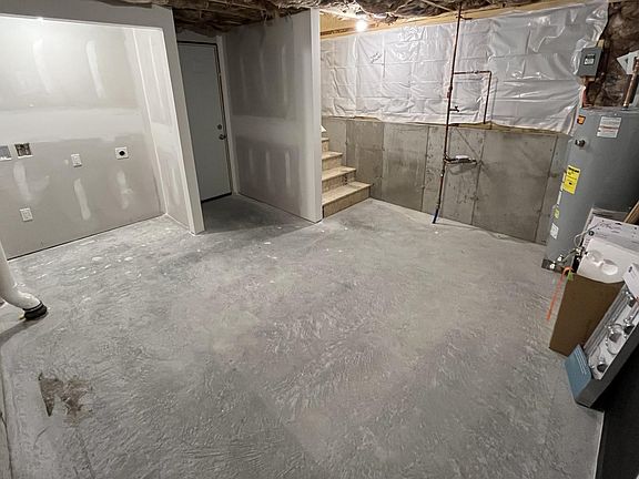 Basement entry/storage/laundry area in progress