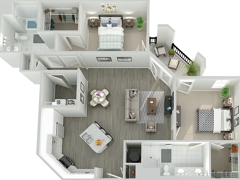 B2L floor plan The Peak at Nichols Plaza