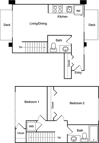 Floor plan 2 Bed 225 SE