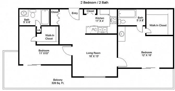 Floor plan Two Bedroom