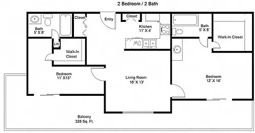 Floor plan Two Bedroom