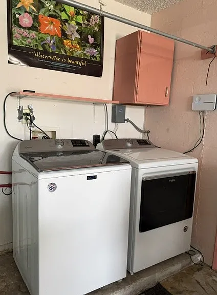 Washer and dryer included.