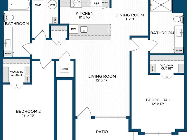 Floor Plan B3 | Echelon at Charlotte | Apartments in Charlotte, NC Floor Plan B3 | Echelon at Charlotte | Apartments in Charlotte, NC