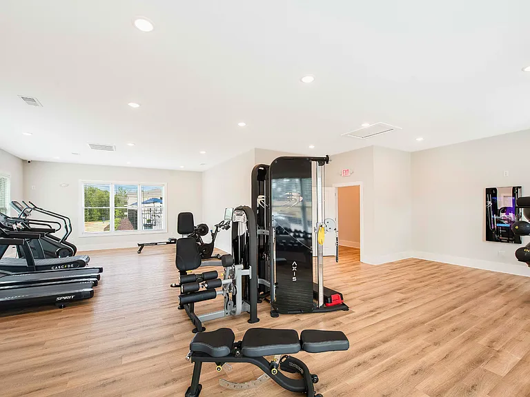 24/7 Fitness Center at Preston Park Apartments in Burlington, NC
