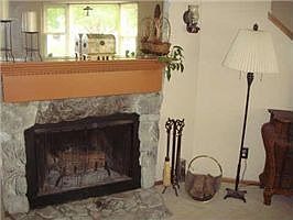 Fire place in living room