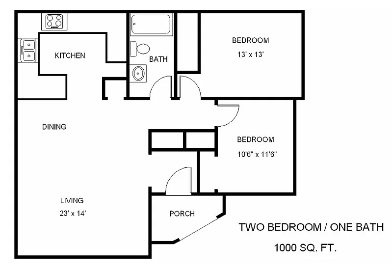 Floor plan Two bedroom