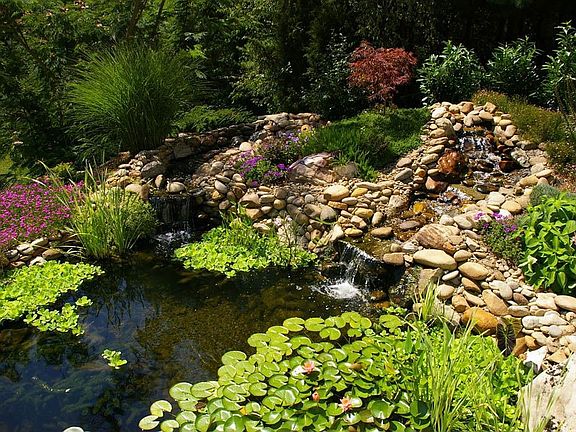 Deck view of waterfeature