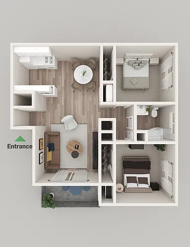 Floor plan 2 Bedroom A