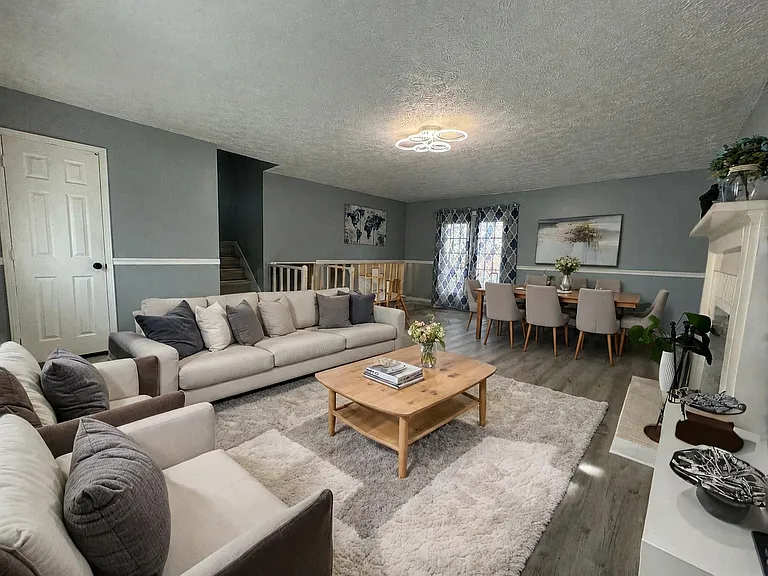 First floor - Living and dining room render (furniture is not included)