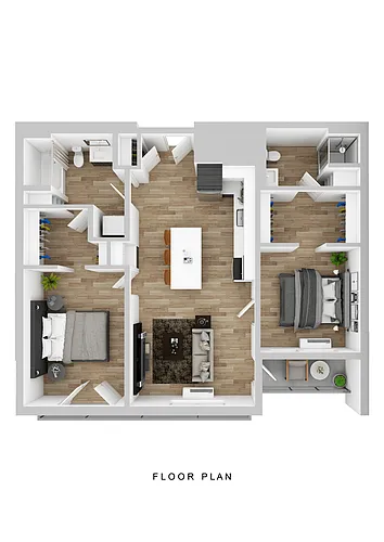 Floor plan Klipsan - 2 Bed B1 Small Patio