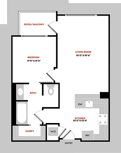 Floor plan Plan 1K