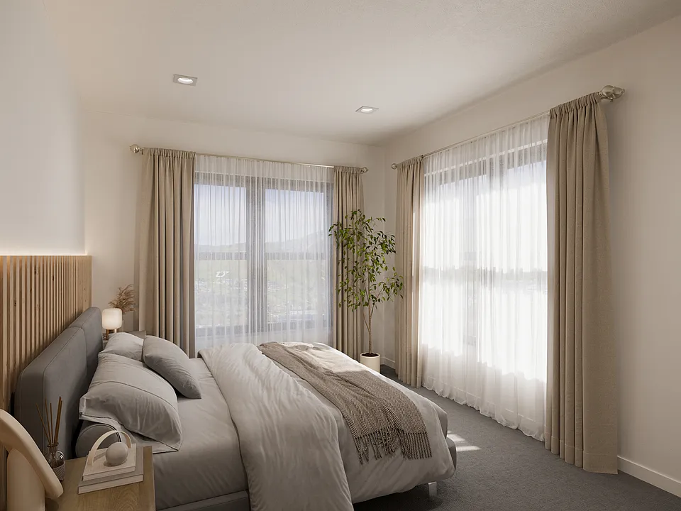 Bedroom spaces full of natural light