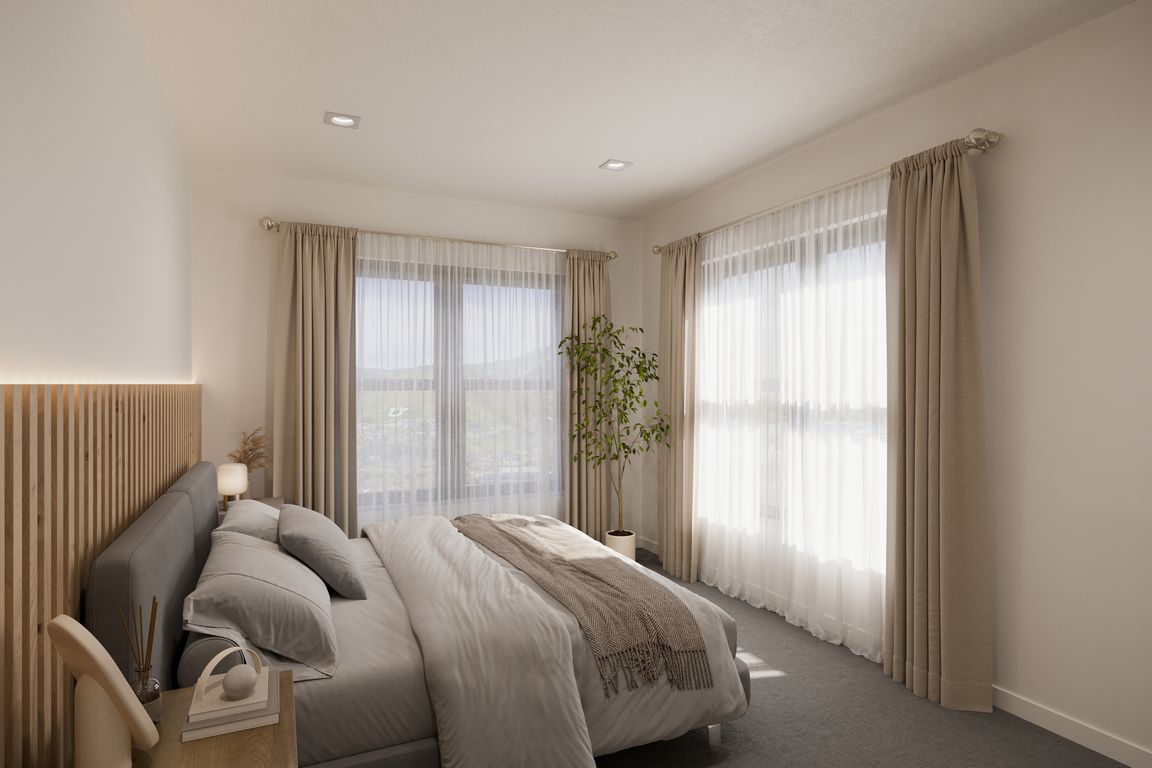 Bedroom spaces full of natural light