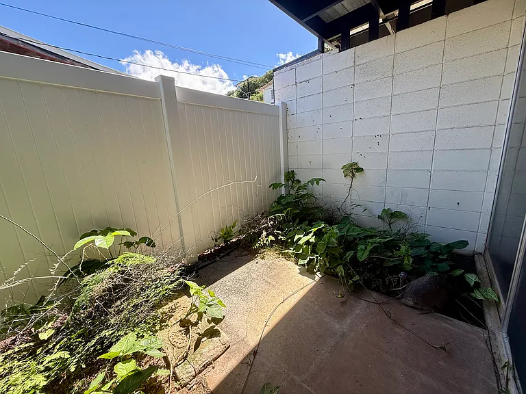 Patio area outside of bedroom 4