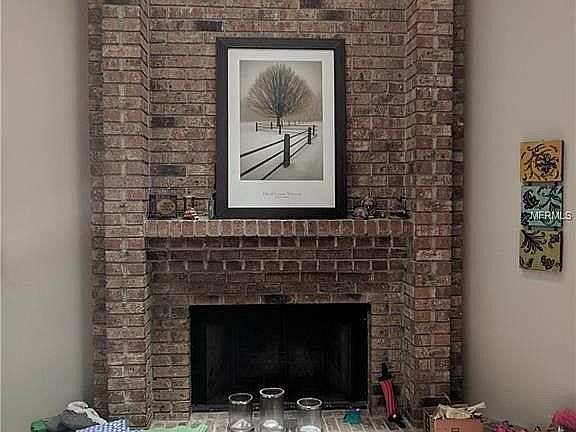 Family room fireplace