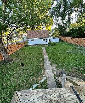 Exterior, back yard