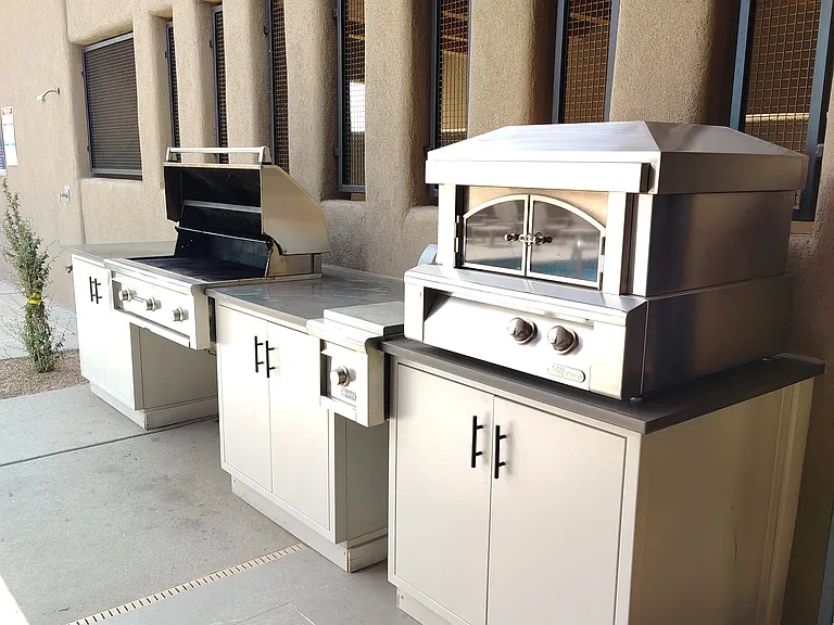 Gas grill and Pizza oven for all our residents to use.