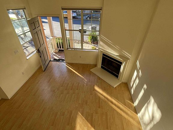 Living room with fireplace
