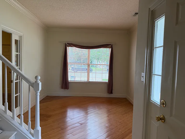 Living with office/playroom thru glass doors