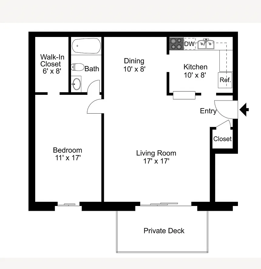 Floor plan 1 Bedroom