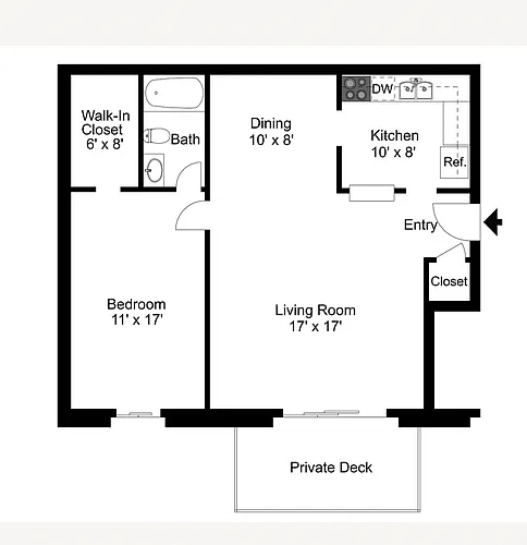 Floor plan 1 Bedroom