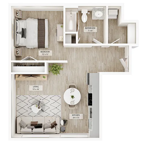 Floor plan Studio Aspen Overlook