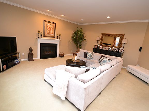 Family room with gas fp
