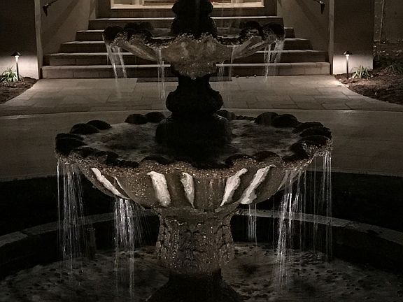 fountain at night
