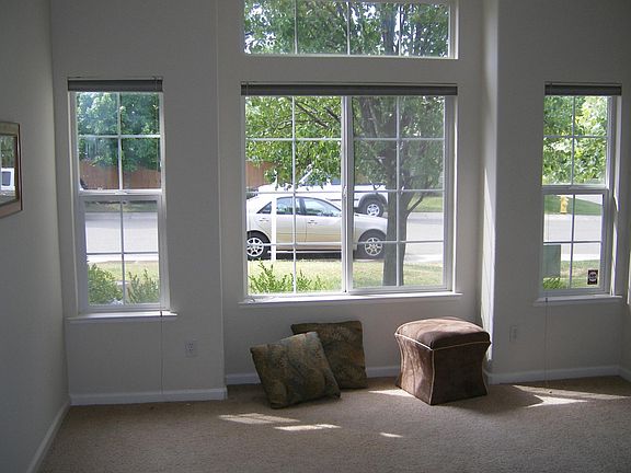 Looking out front windows.