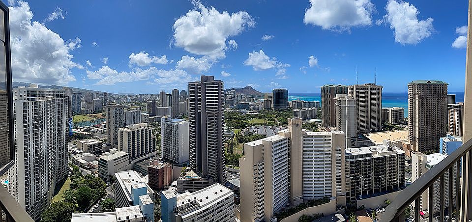 panoramic view from balcony