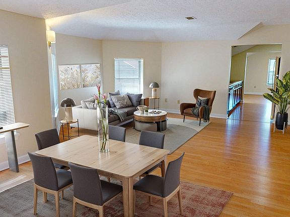 Large living room/dining area